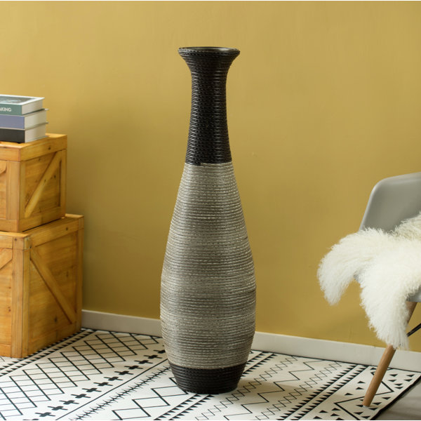 World Menagerie Vase de plancher en bois noir/gris 39,75 et